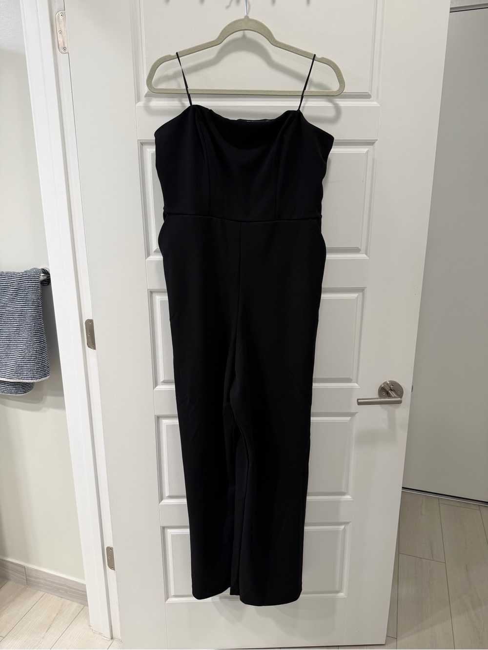 Express Black Strapless Jumpsuit